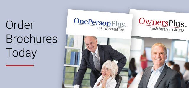Order Free Brochures on Defined Benefit and Cash Balance Plans