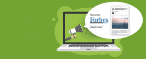 Green background with Featured in Forbes: Self Employed? Maybe You Should Supercharge Your Retirement headline
